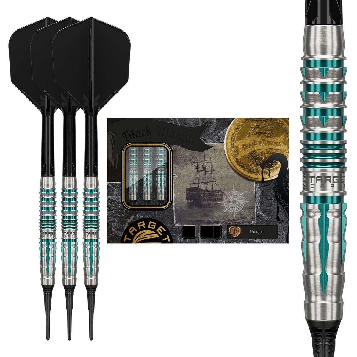 Target Black Marque Pierce 90% 2BA Softdarts 18,5 Gramm Softdarts