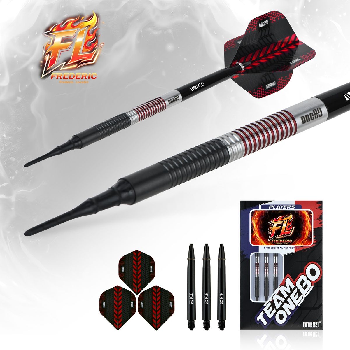 ONE80 Frederic Lovatin 90% Softdarts 16 Gramm Softdarts