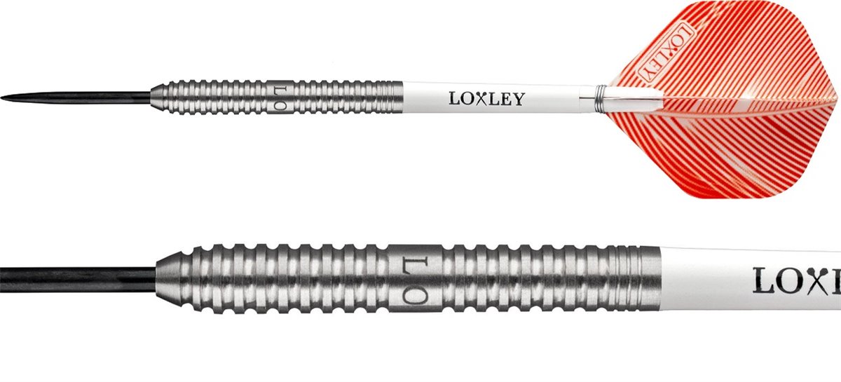 B-Ware - Lieferung ohne Flights - Loxley Featherweight Red Steeldarts 90% 17 Gramm  Steeldarts