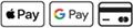 Apple Pay, Google Pay, carte de crédit