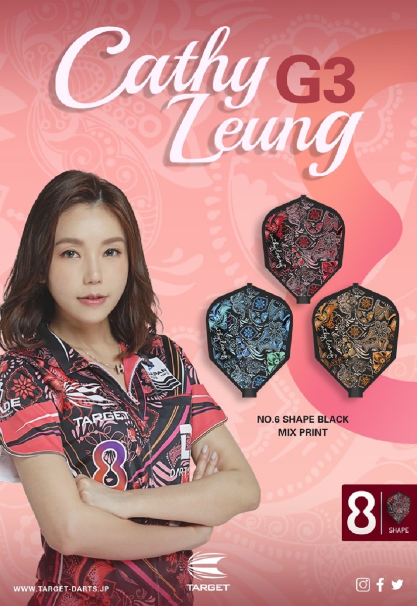 8 Flight Dart Flight Cathy Leung Player Gen 3 Printed Shape No6 Flights
