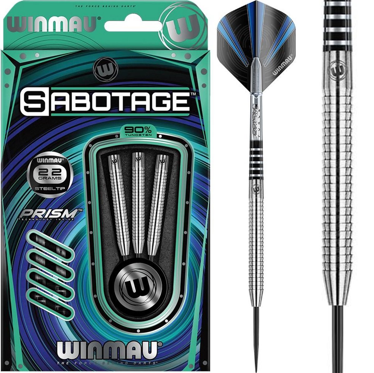 Winmau Sabotage Silver Steeldart 20/22/24/26 Gramm Steeldarts