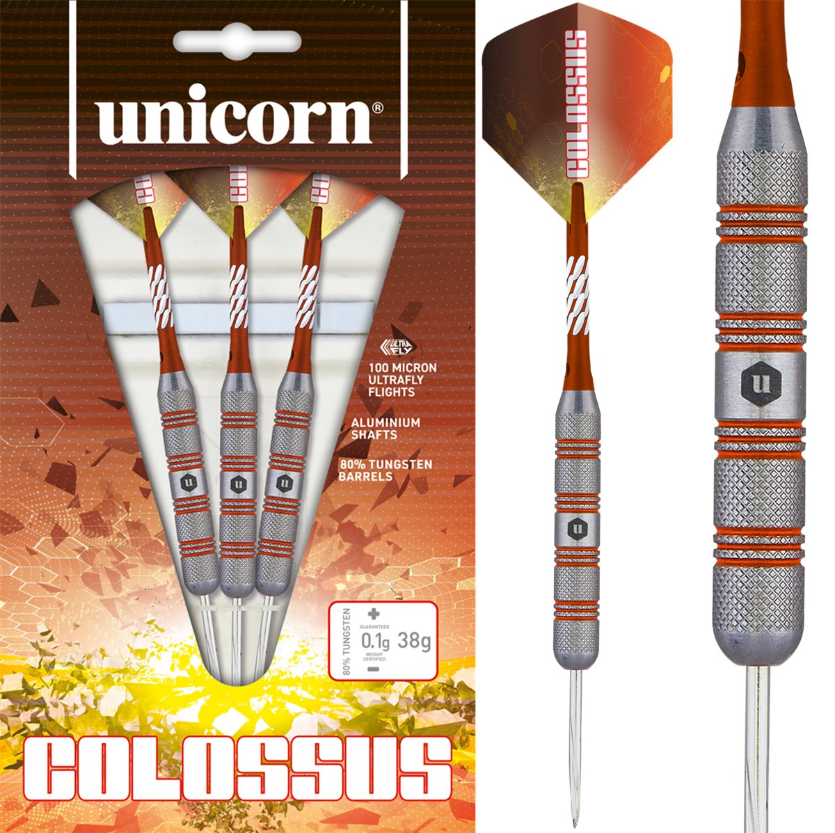 Unicorn Colossus 80% Steeldarts 38 Gramm Steeldarts