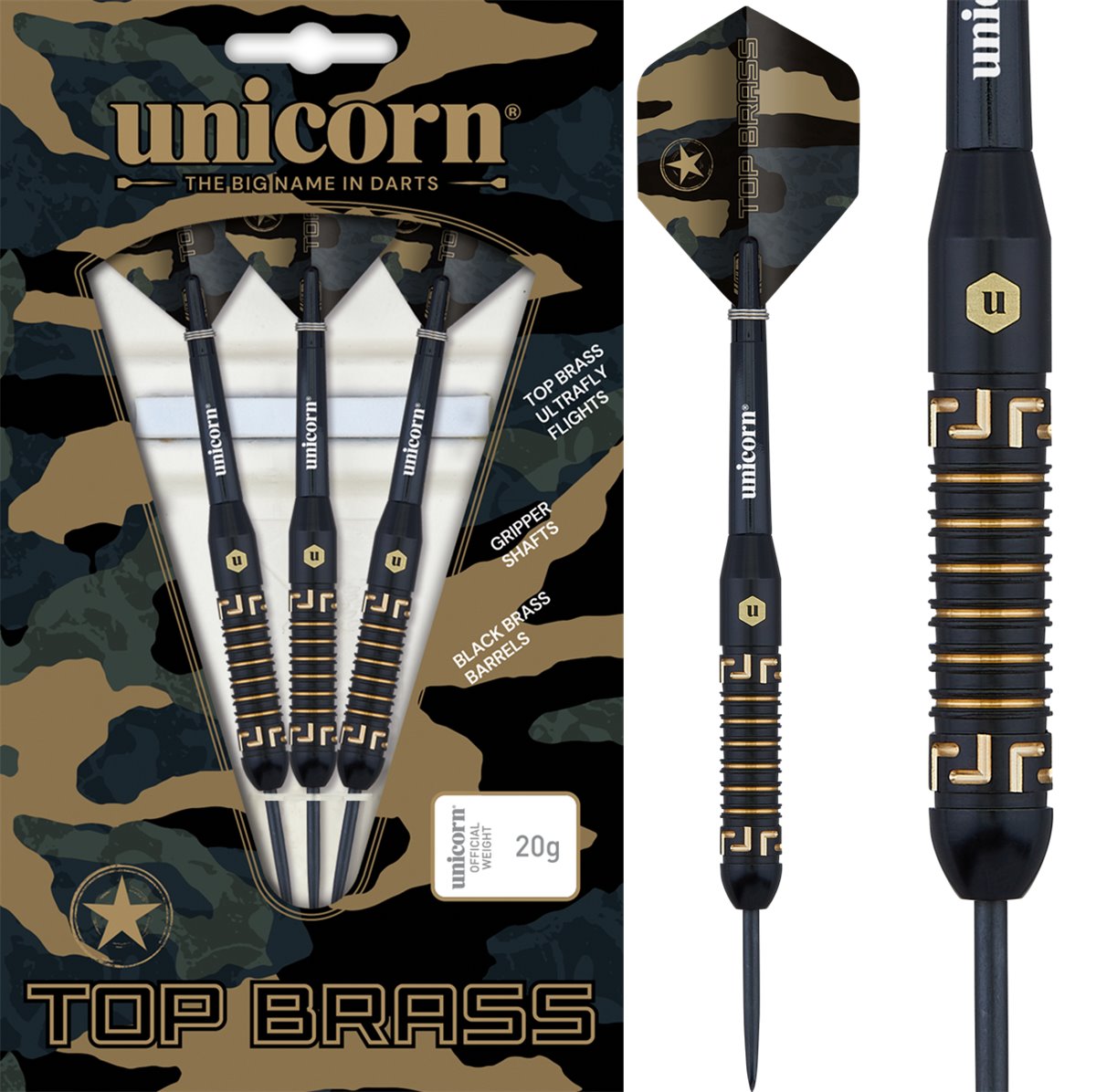 Unicorn Top Brass 1 Steeldarts 20 Gramm Steeldarts 