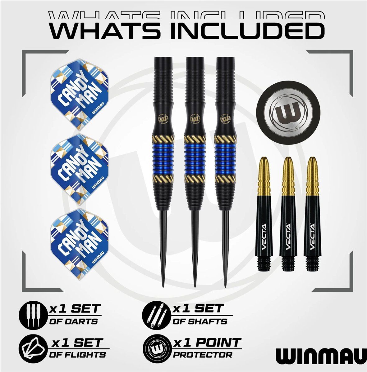 Winmau Rashad Sweeting 90% Steeldarts 24 Gramm Steeldarts