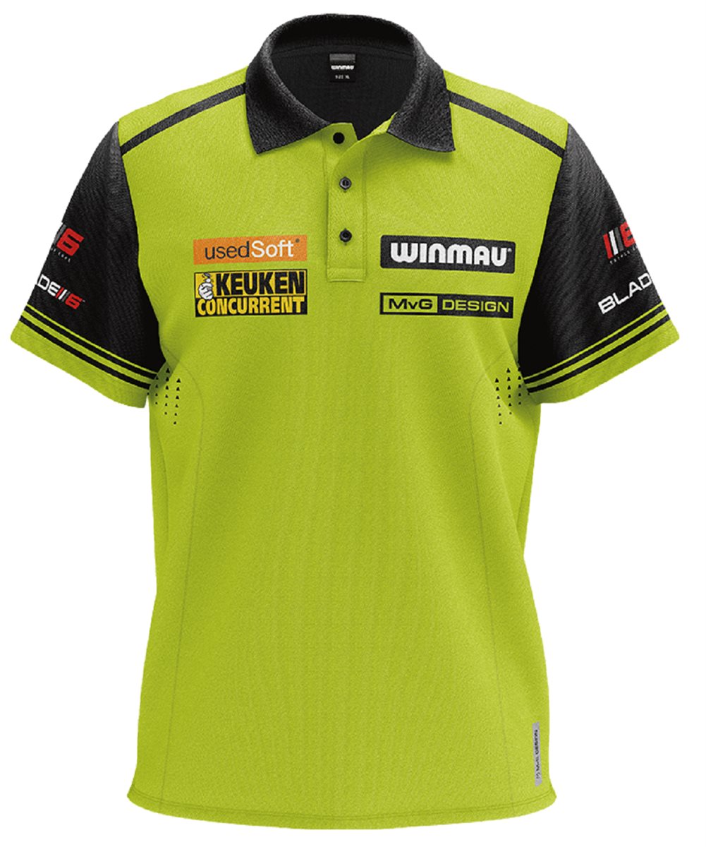 WINMAU MvG Pro-Line Dartshirt - Atmungsaktiv & Bequem, In 7 Größen