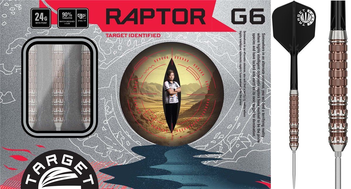 Target Raptor Darts Target Prime Series Raptor Gen6 G6 90% Swiss Points Steeldarts 22/24 ...
