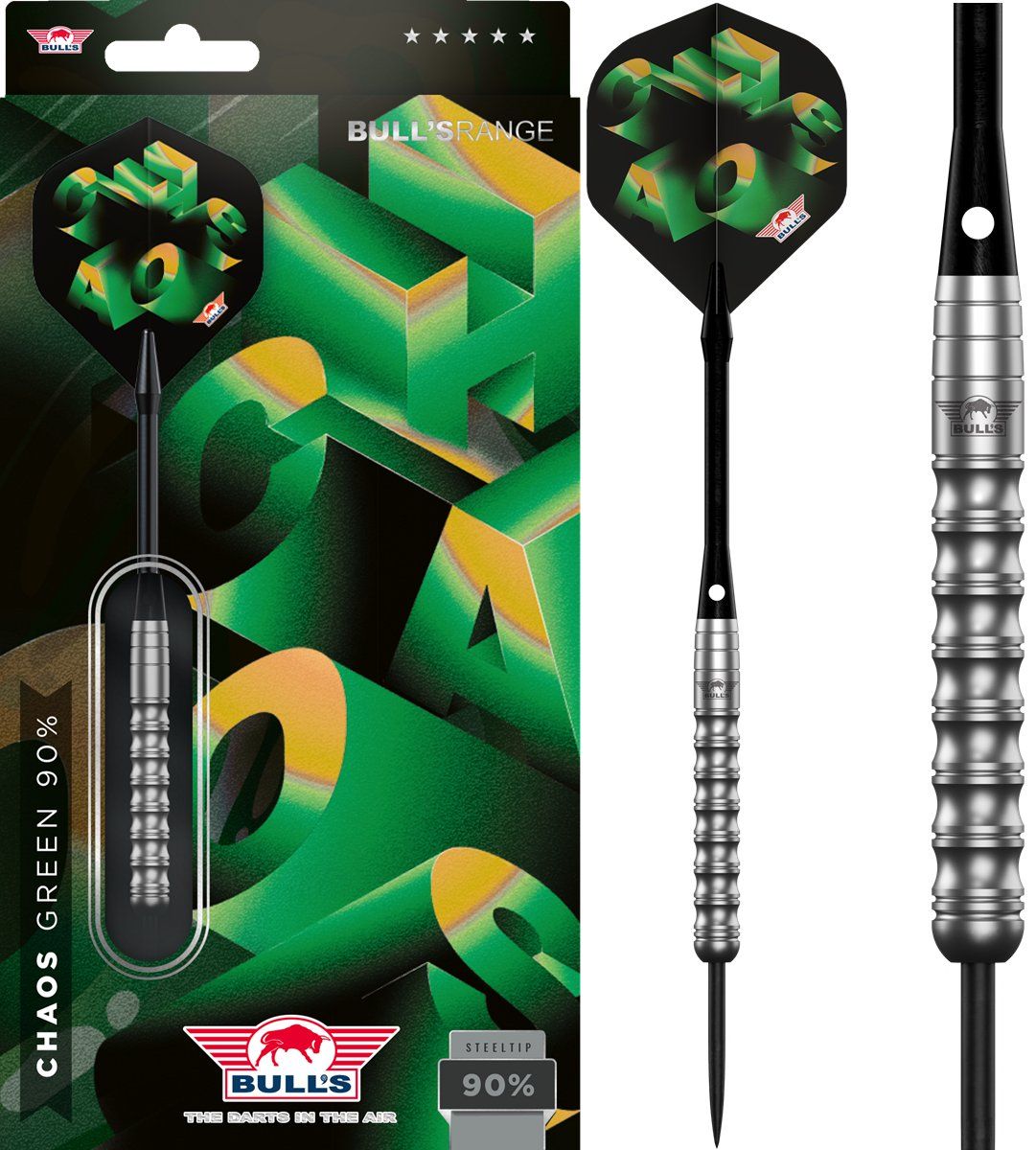 Bull´s Chaos Green 90% Steeldarts 20/22/24 Gramm Steeldarts