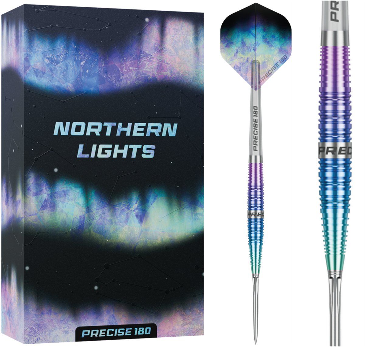 Precise180 Northern Lights 90% Steeldarts 22/24 Gram Steeldarts