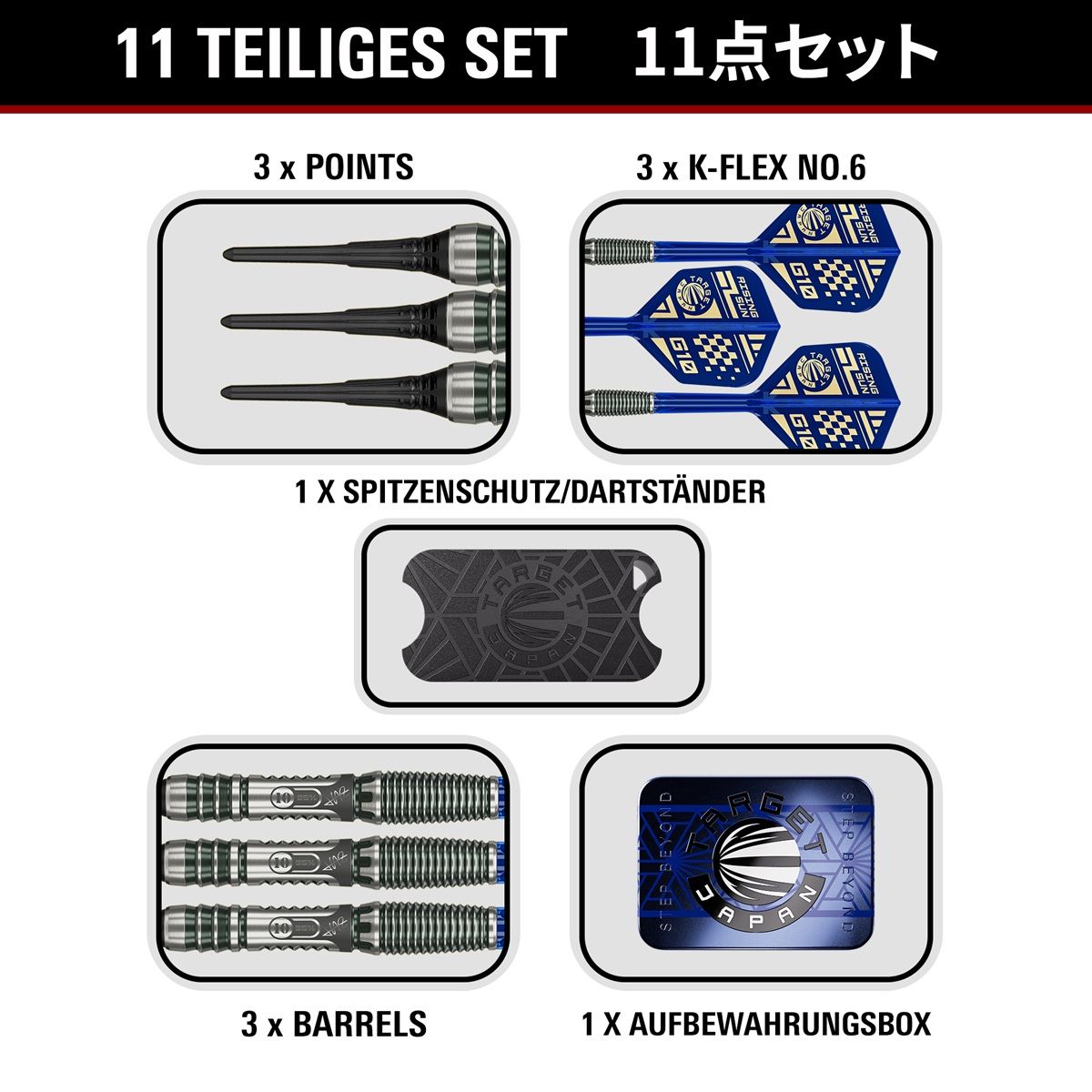 Target Rising Sun Gen 10.5 95% 2BA Softdarts 21,5 Gramm Softdarts