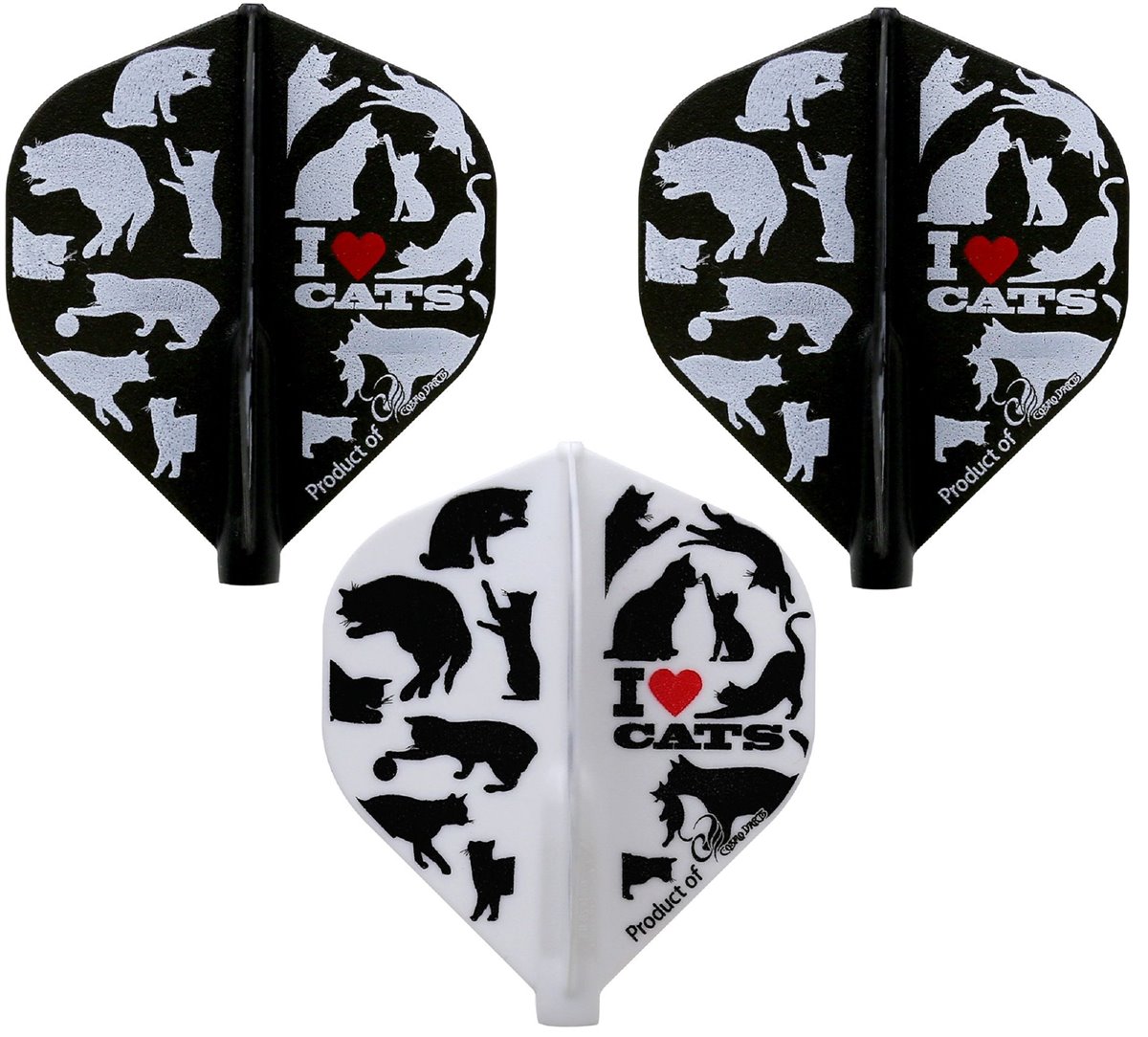 Cosmo Darts Fit Flights Printed Series I LOVE CATS Standard Flights FFPS282310