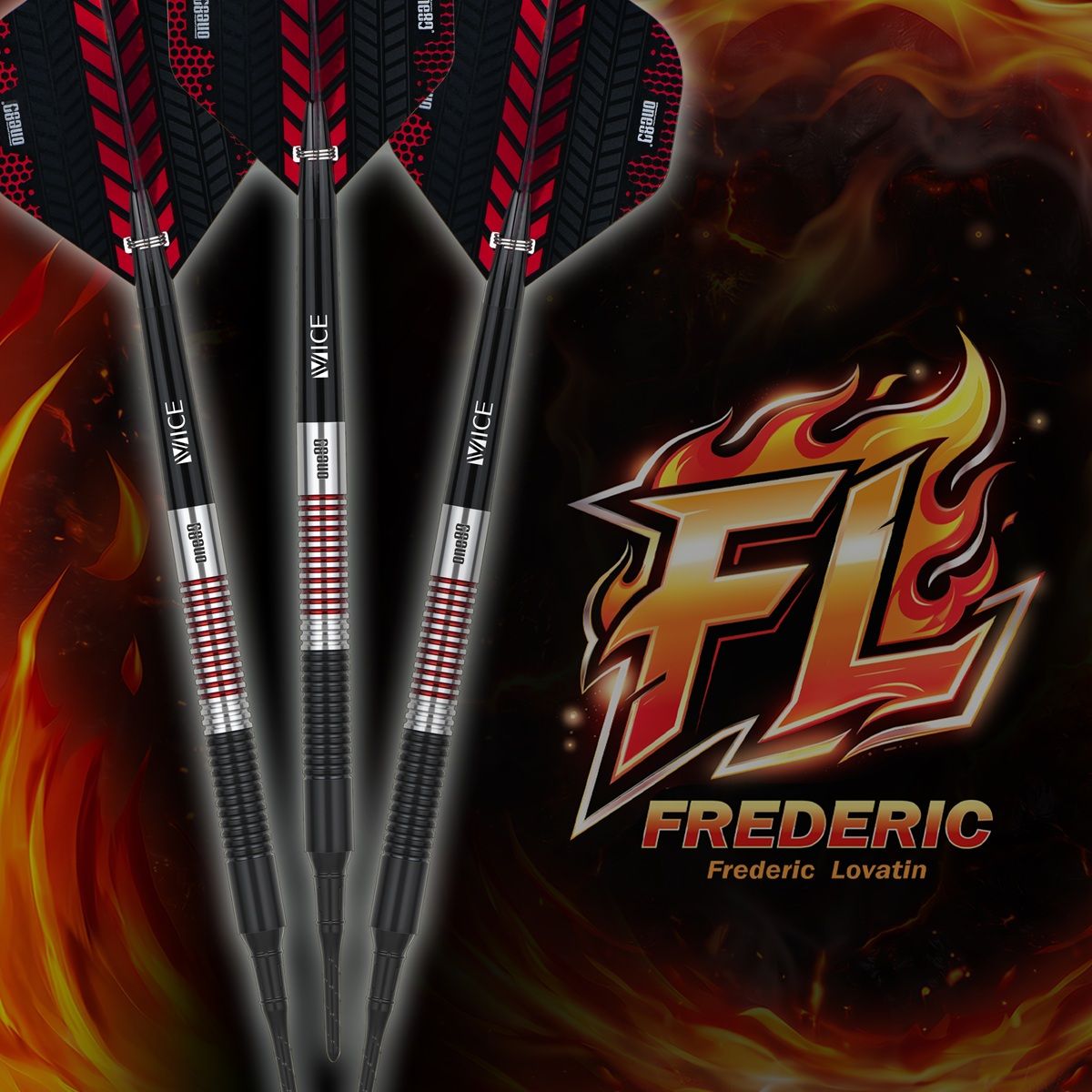ONE80 Frederic Lovatin 90% Softdarts 16 Gramm Softdarts