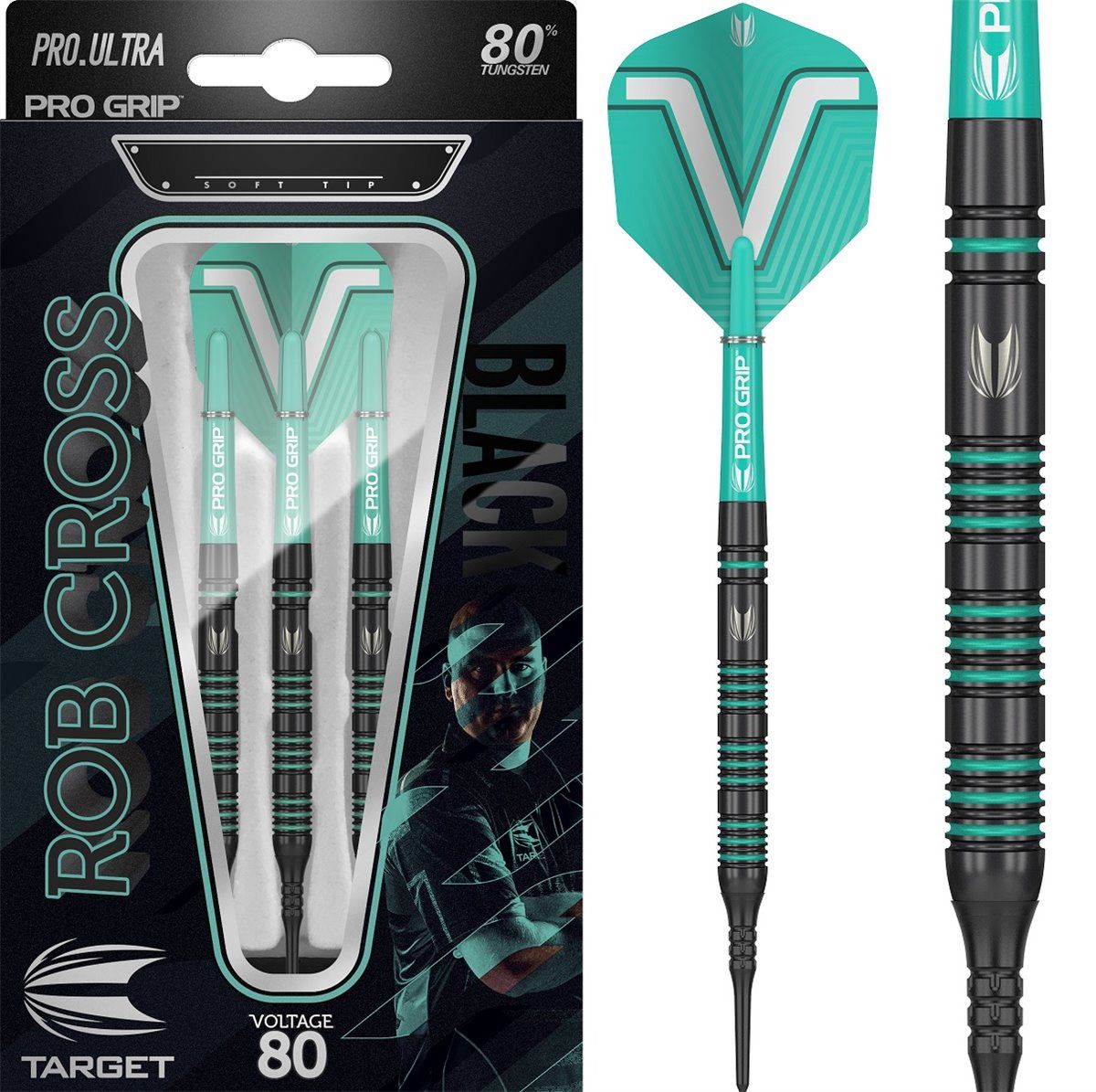 Target Rob Cross Black 80% Tungsten 2019  Softdarts 18/21 Gramm Softdarts