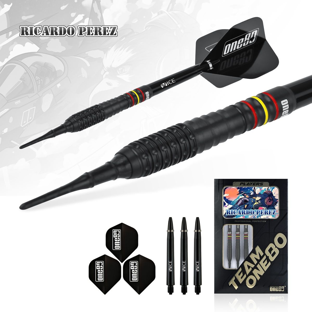 ONE80 Ricardo Perez V2 90% Softdarts 18 Gramm Softdarts