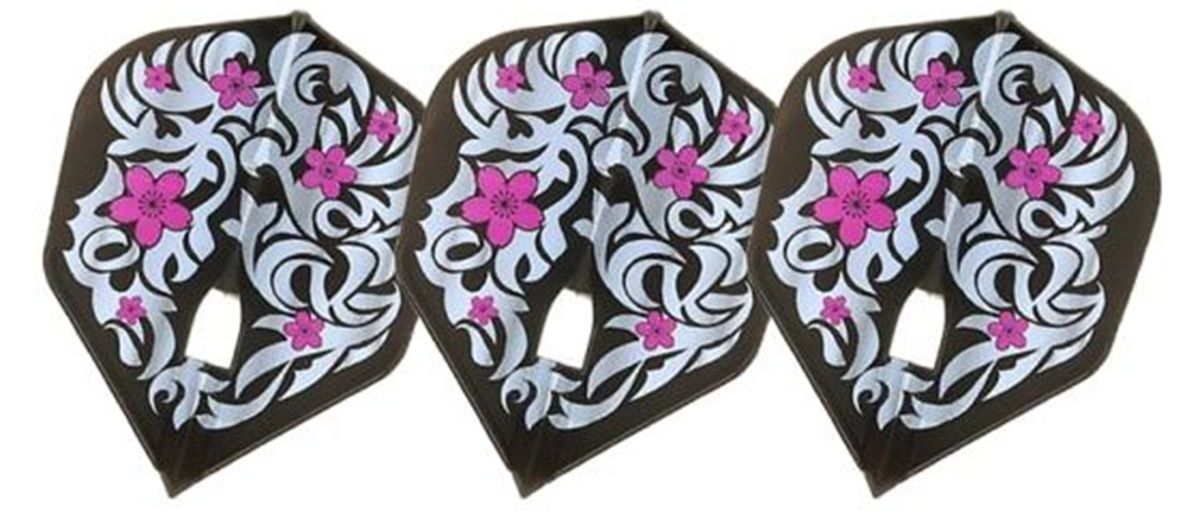 L-Style Signature Flights Pro DYNASTY L-Flight PRO AKIHIKO OWAKU Black x Silver Shape L3 Flights