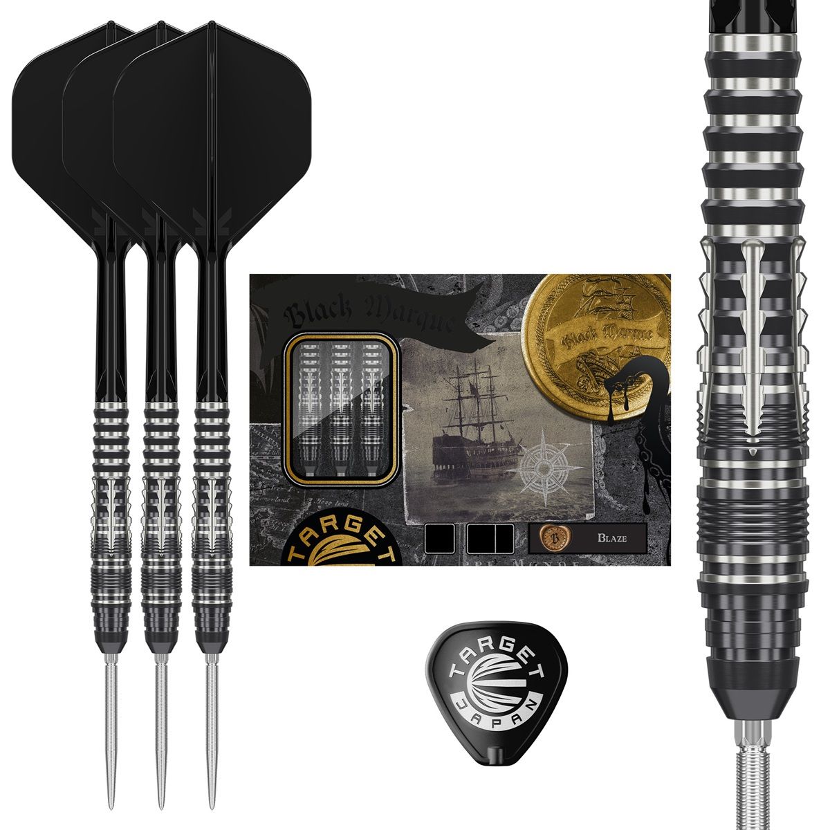 Target Black Marque Blaze 90% Swiss Points Steeldarts 23/25 Gramm Steeldarts