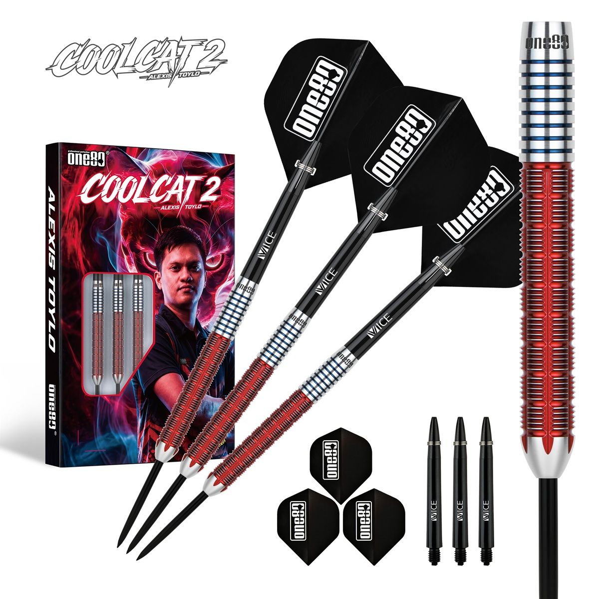 ONE80 Alexis Toylo Signature V2 90% Steeldarts 23/24 Gramm Steeldarts