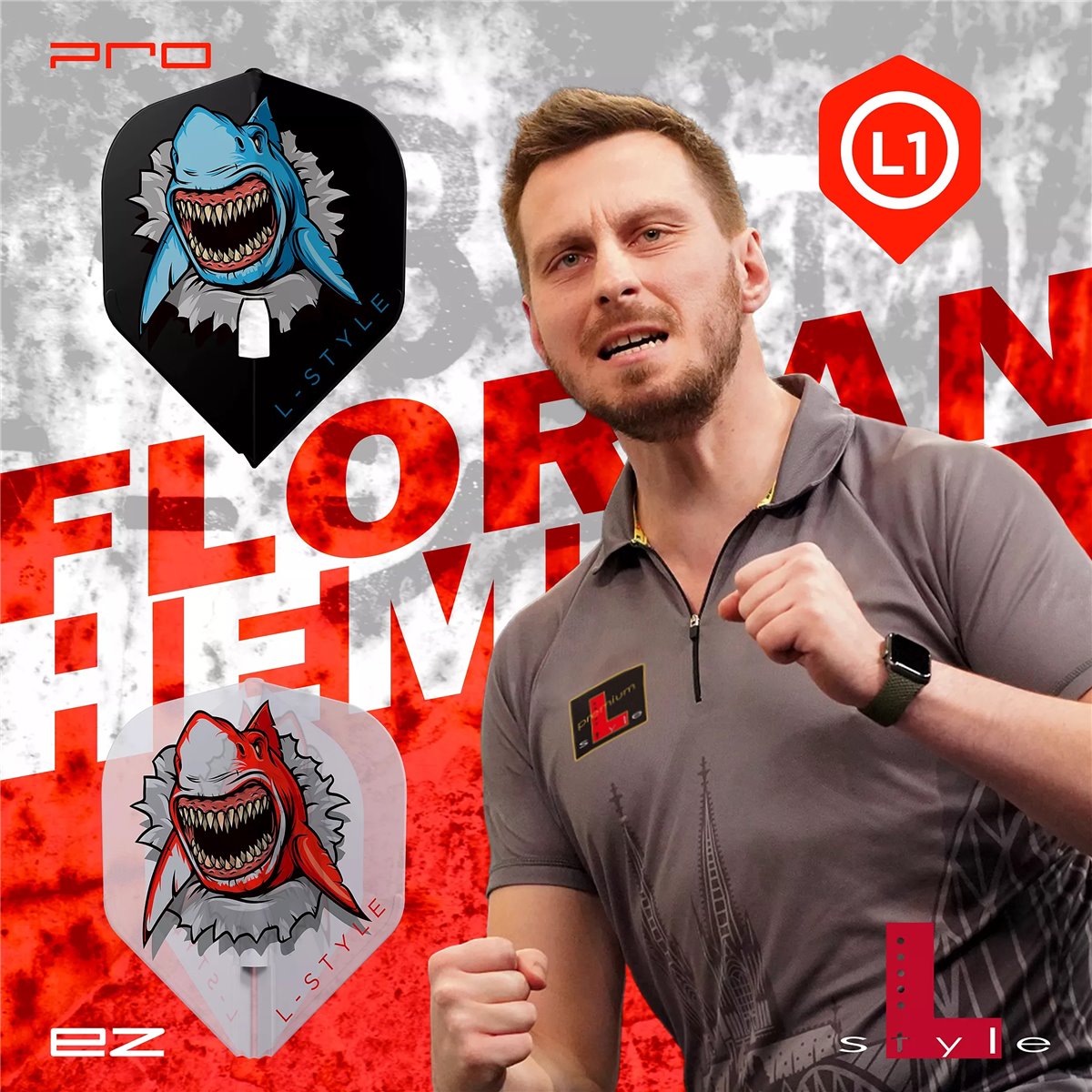 LSTYLE Dart Flights L1 PRO Kami Neon Green - Ultraflexibel Für Soft & Steel Darts