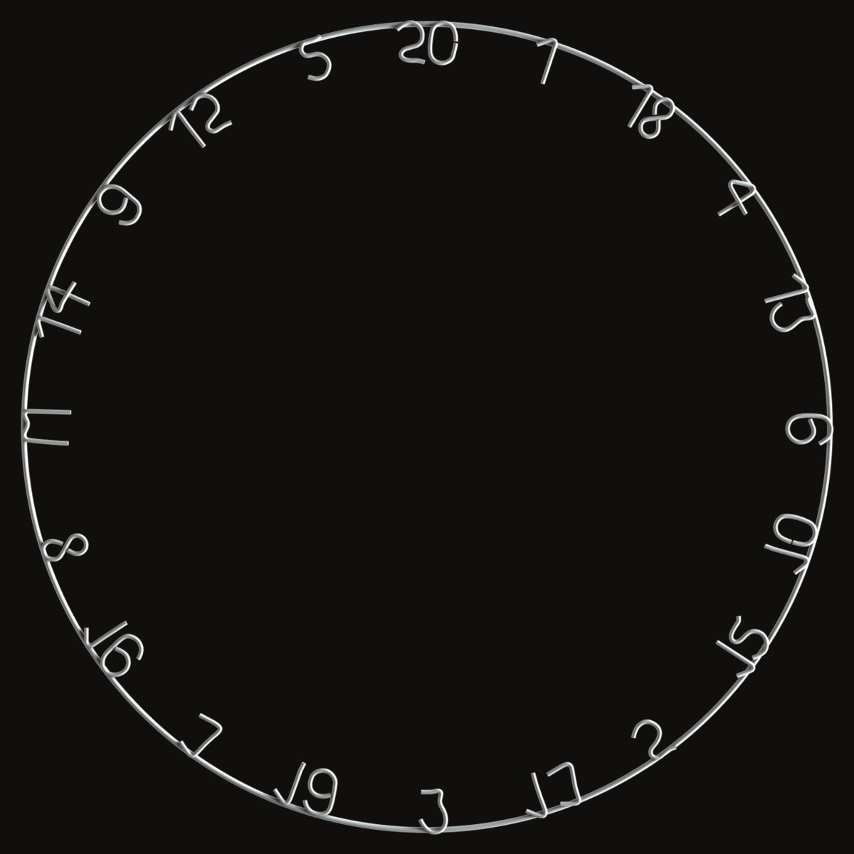 Dartfieber Board Zahlenring Zubehör Dartboard DA51812