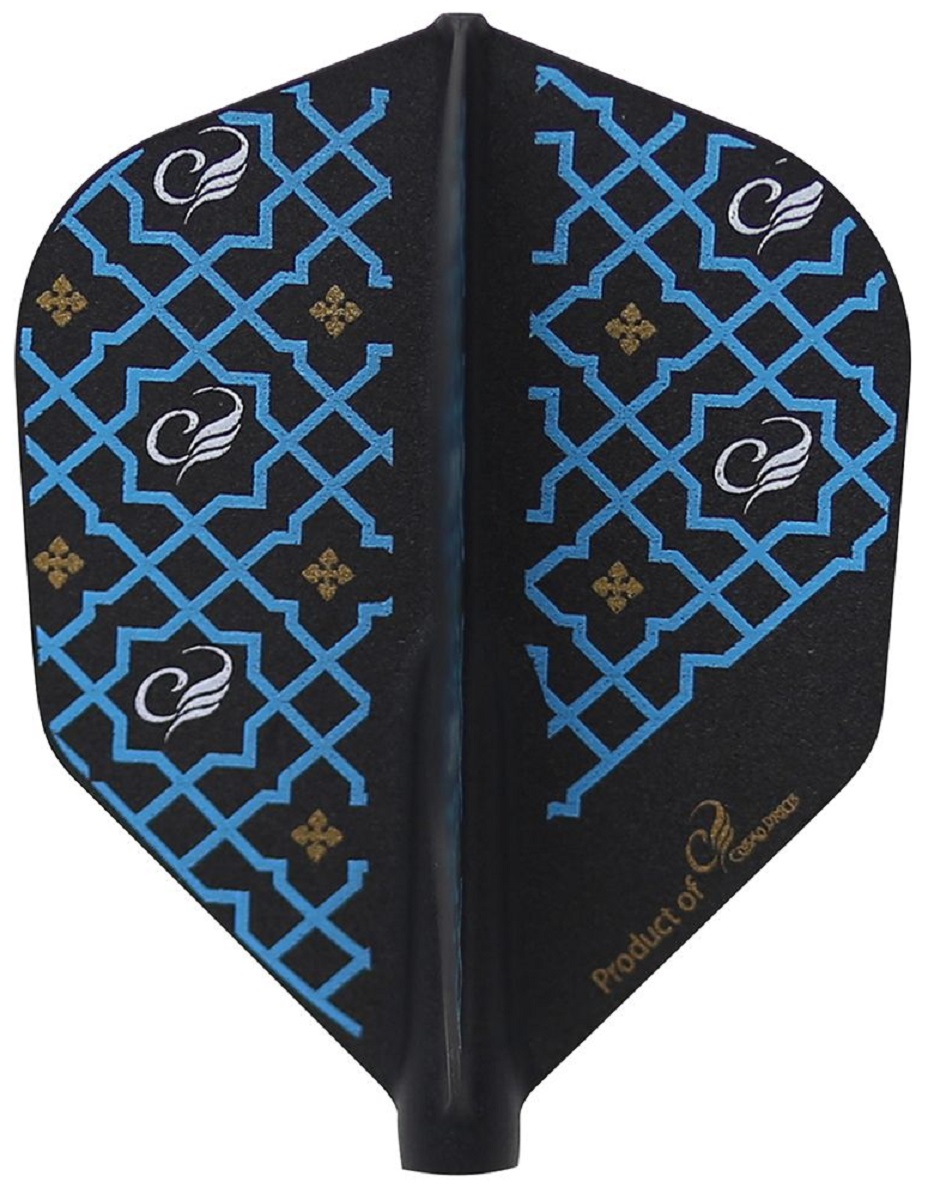 Cosmo Darts Fit Flights Printed Series Renaissance_A Black/Blue Shape Flights FFPS27A2291