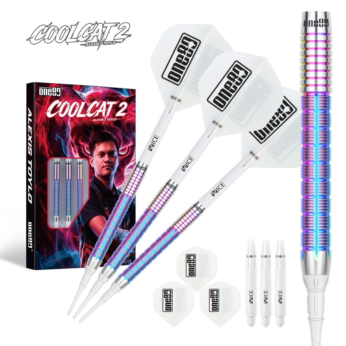 ONE80 Alexis Toylo Signature V2 90% Softdarts 22 Gramm Softdarts