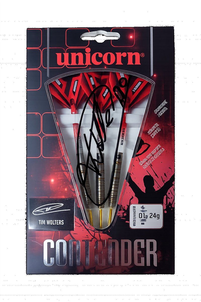 Unicorn Tim Wolters 90% Steeldarts 24 Gramm mit original Unterschrift Steeldarts