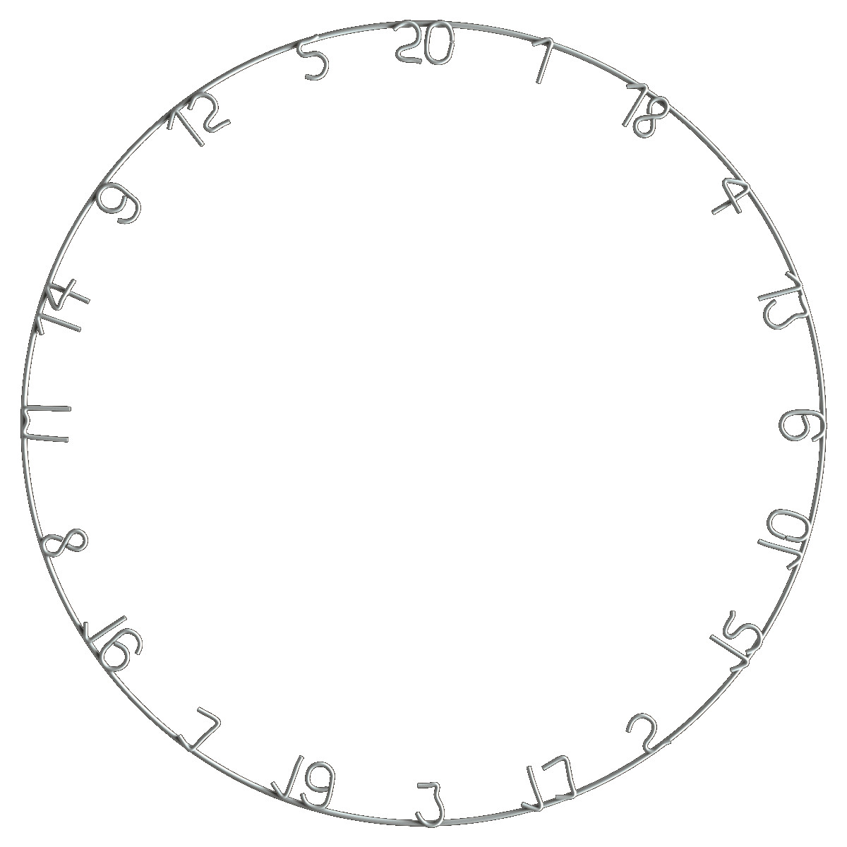 Dartfieber Board Zahlenring Zubehör Dartboard DA51812
