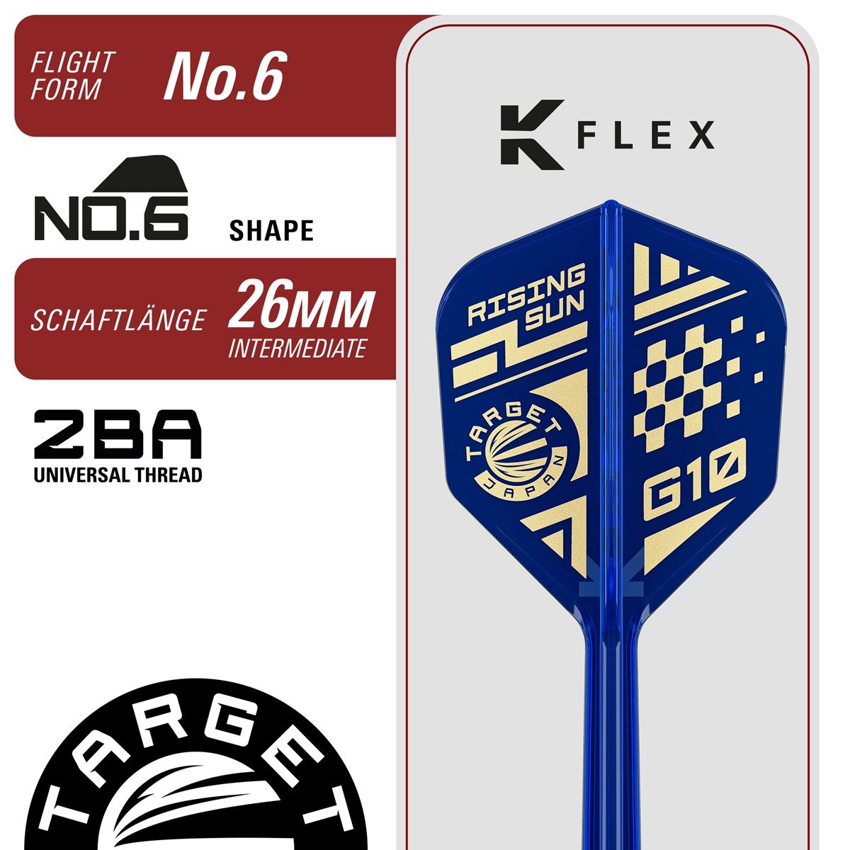 Target Rising Sun Gen 10.5 95% 2BA Softdarts 21,5 Gramm Softdarts