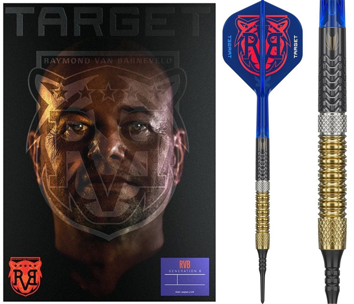 Target Raymond van Barneveld Gen 6 95% Softdarts 18/20 Gram Softdarts