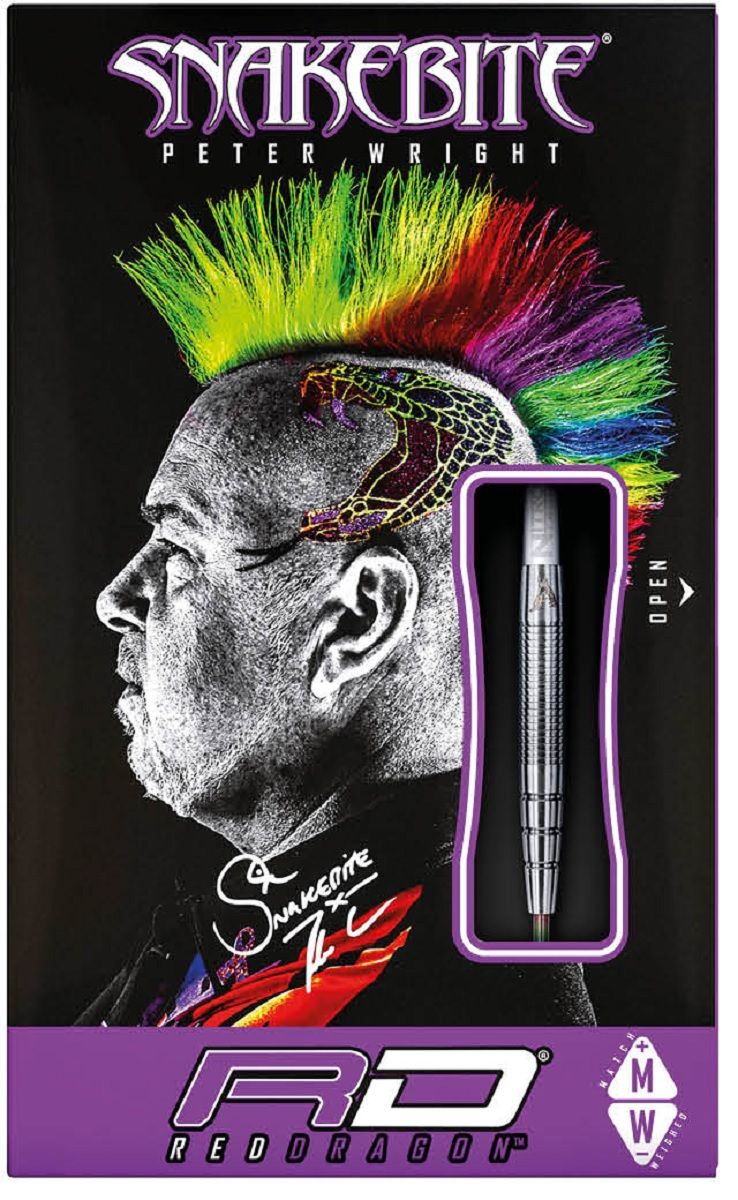 Reddragon Peter Wright Snakebite PL 15 Silver Steeldarts 24 Gramm Steeldarts