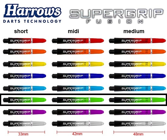 GrnKHjiWsRLYvtOR Harrows Supergrip FUSION TWOTONE Shafts Schäfte