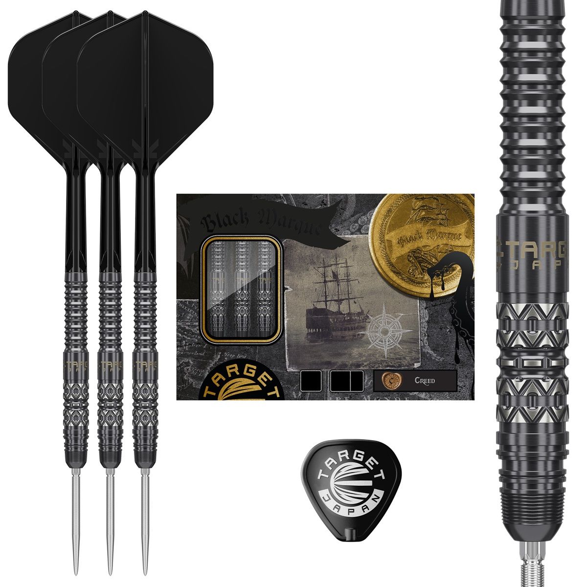 Target Black Marque Creed 90% Swiss Points Steeldarts 23/25 Gramm Steeldarts