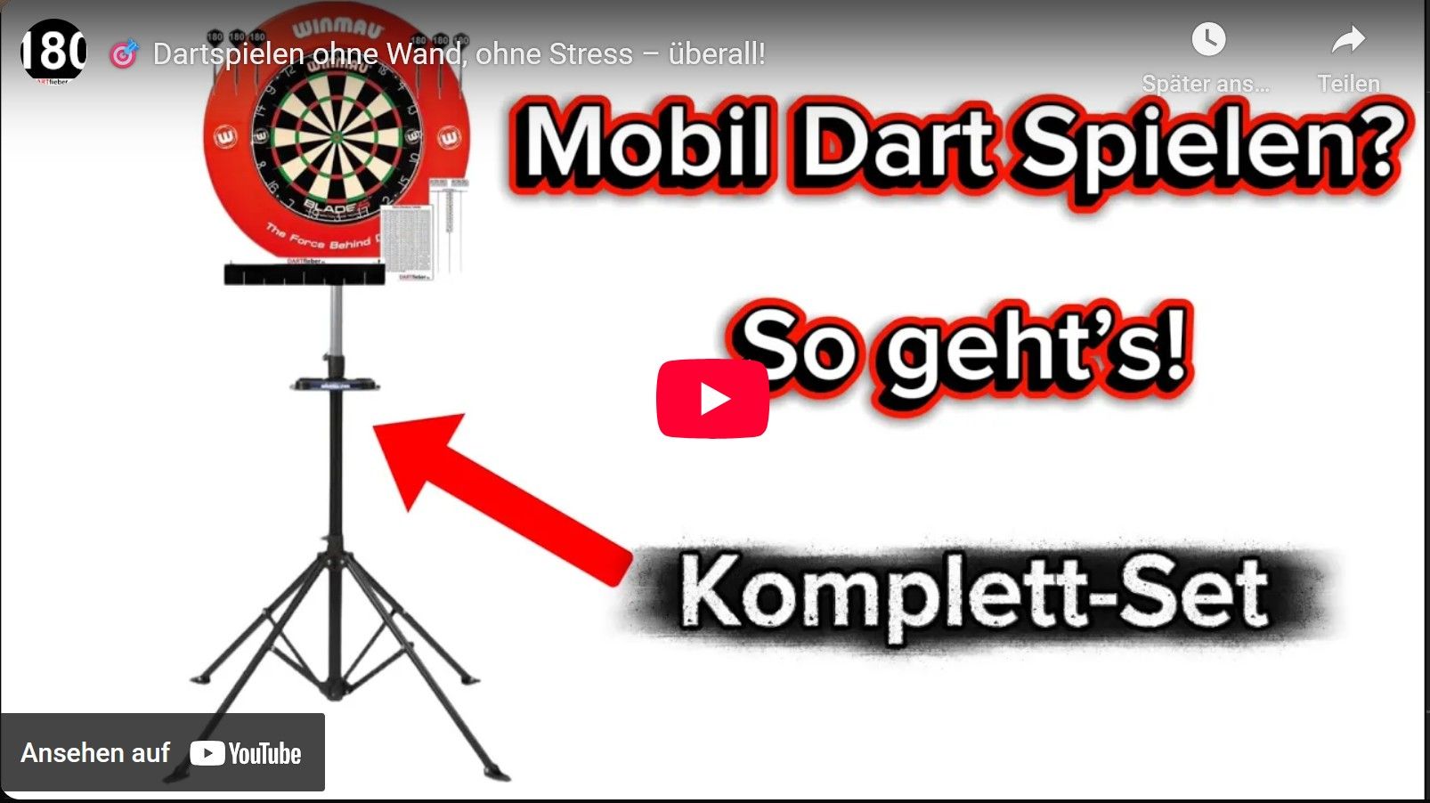 Youtube Video Mobilder Dartboardständer Set
