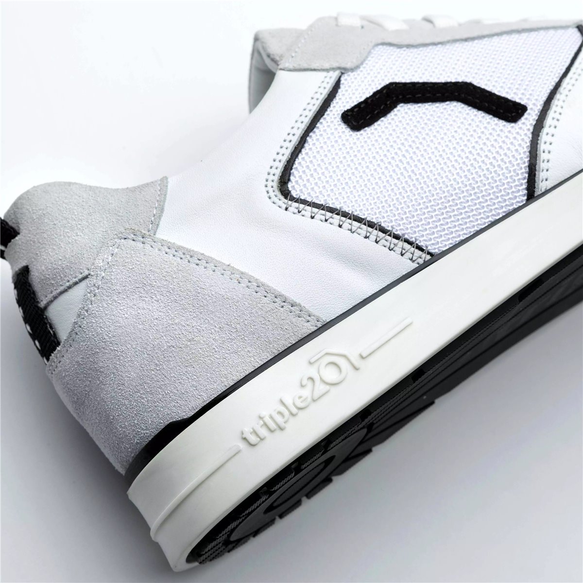 Triple20 Dartschuhe Textil Leder Weiß Schwarz Dartschuh