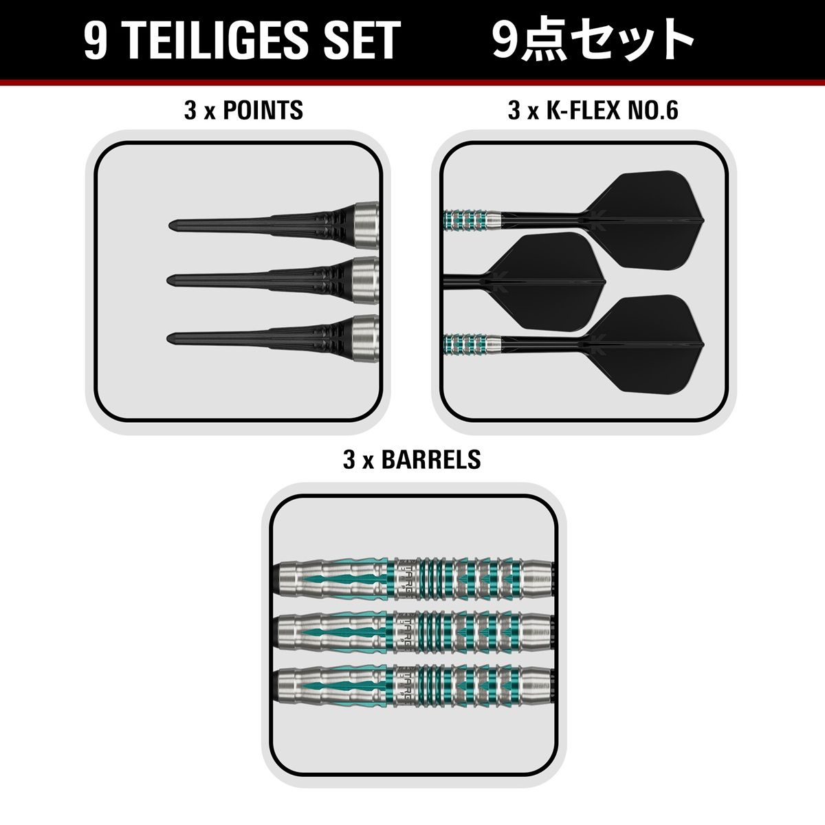 Target Black Marque Pierce 90% 2BA Softdarts 18,5 Gramm Softdarts