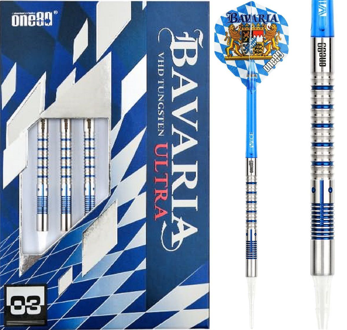 One80 Bavaria Ultra 03 Softdarts 19 Gramm Gewinde 2BA Softdarts