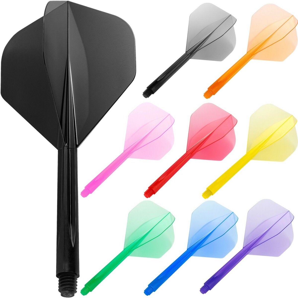 Condor Dart Flights Shafts Zero Stress Standard No2 Fly Flight Weiß L=Medium DA003