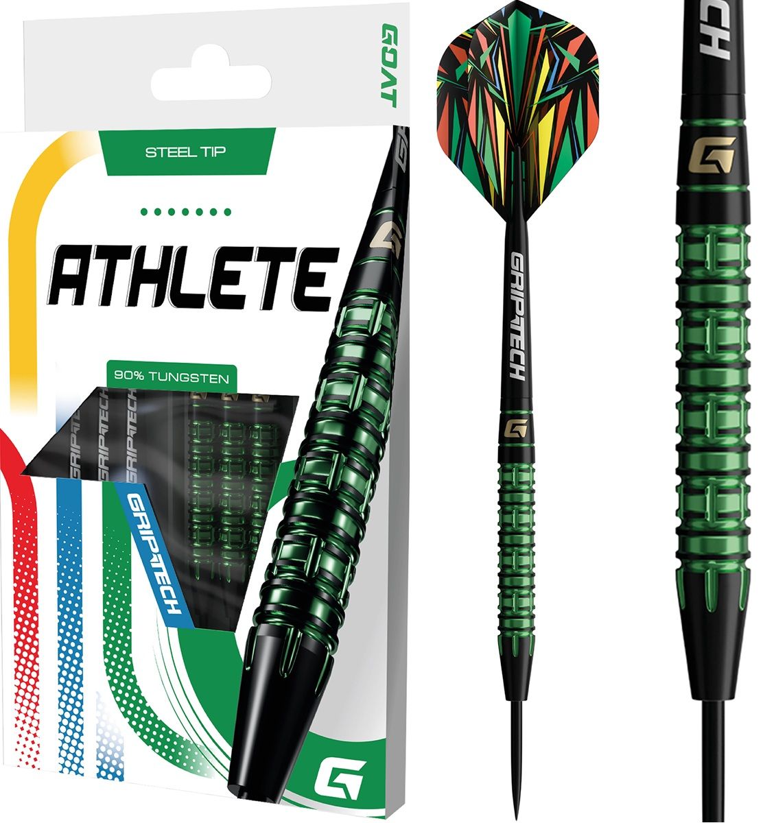 GOAT Athlete Green 90% Steeldarts 23/25 Gram Steeldarts