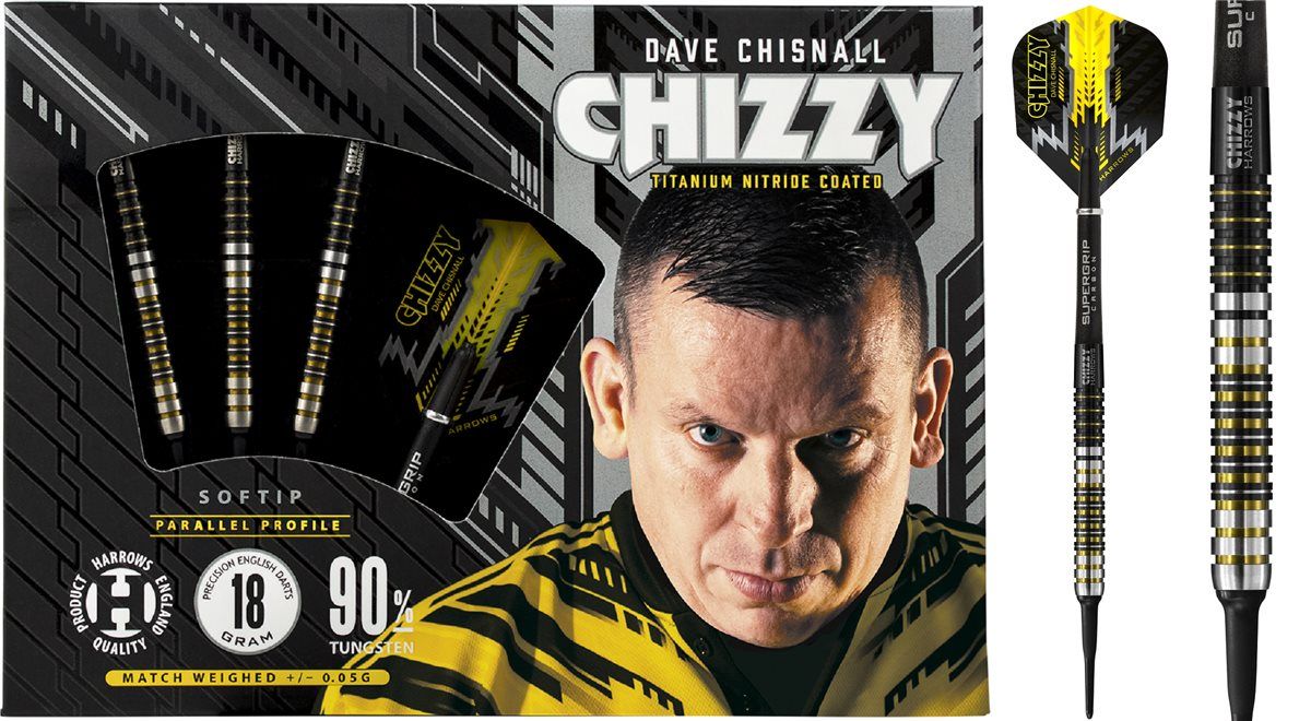 Harrows Dave "Chizzy" Chisnall 90% Soft Dart 18/20/22 gram Softdarts