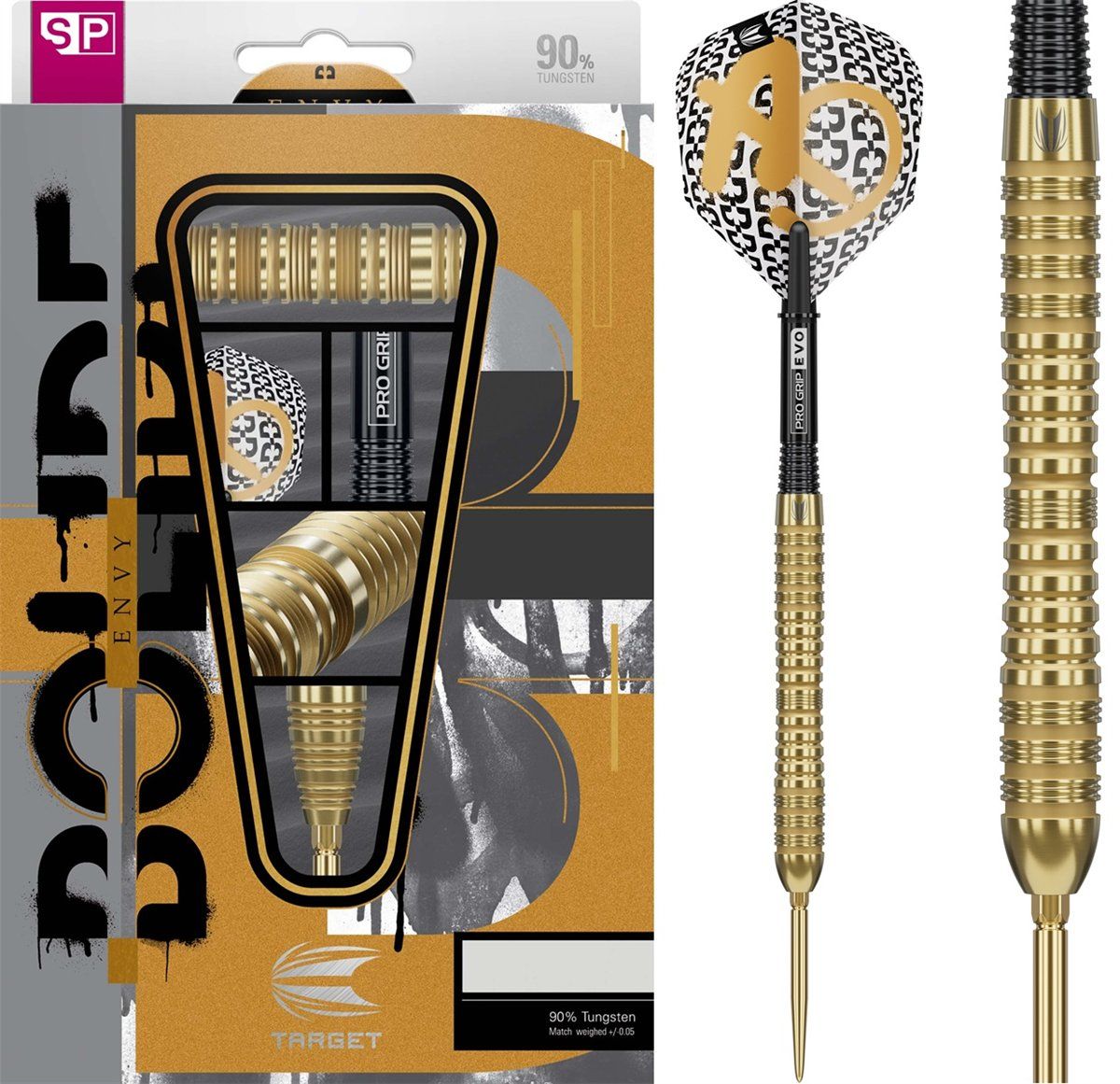 Target Bolide Envy 04 Swiss Point 90% Steeldarts 21/23/25 Gramm Steeldarts