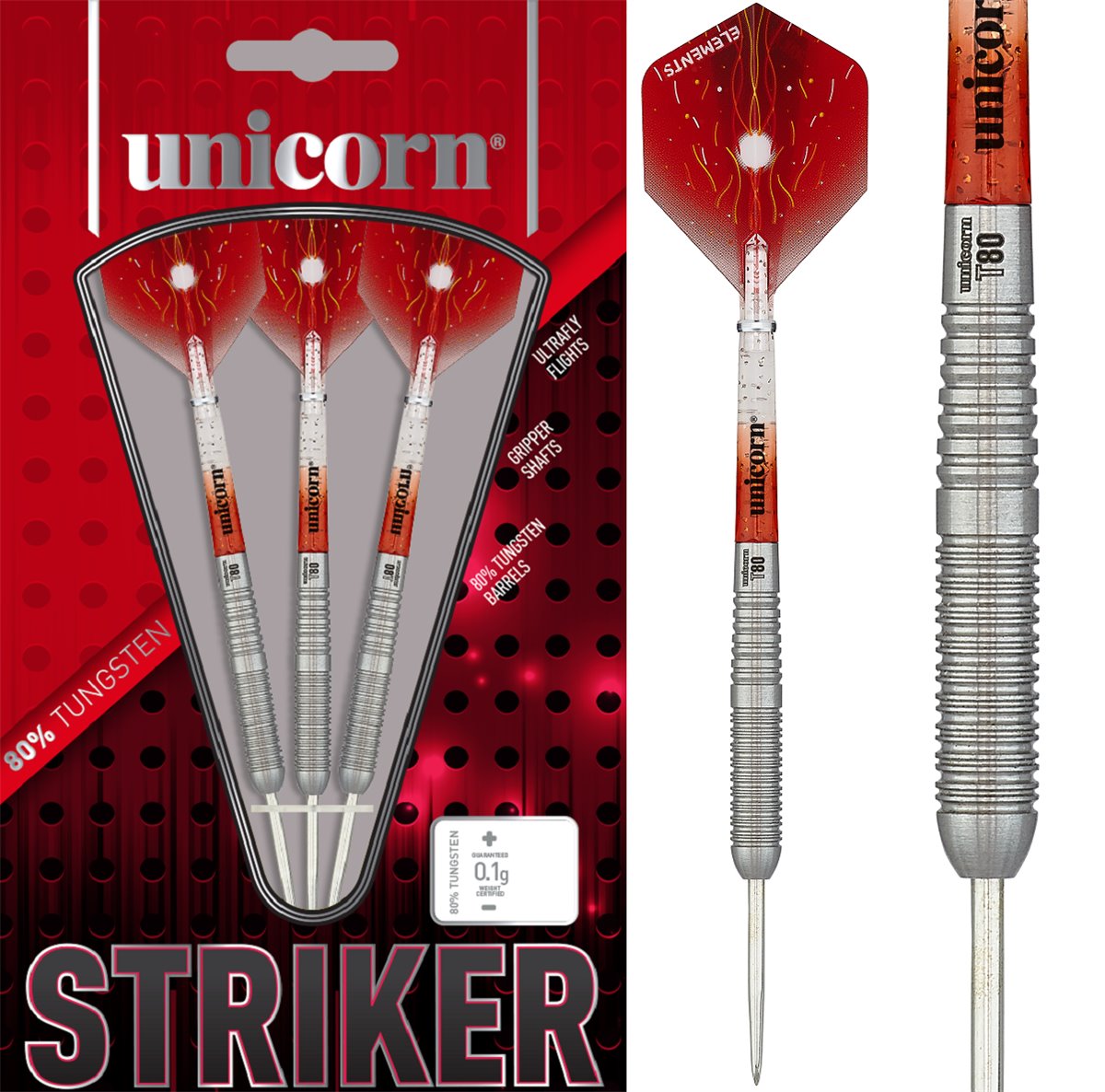 Unicorn Striker 6 80% Steeldart 20/22 Gramm Steeldarts
