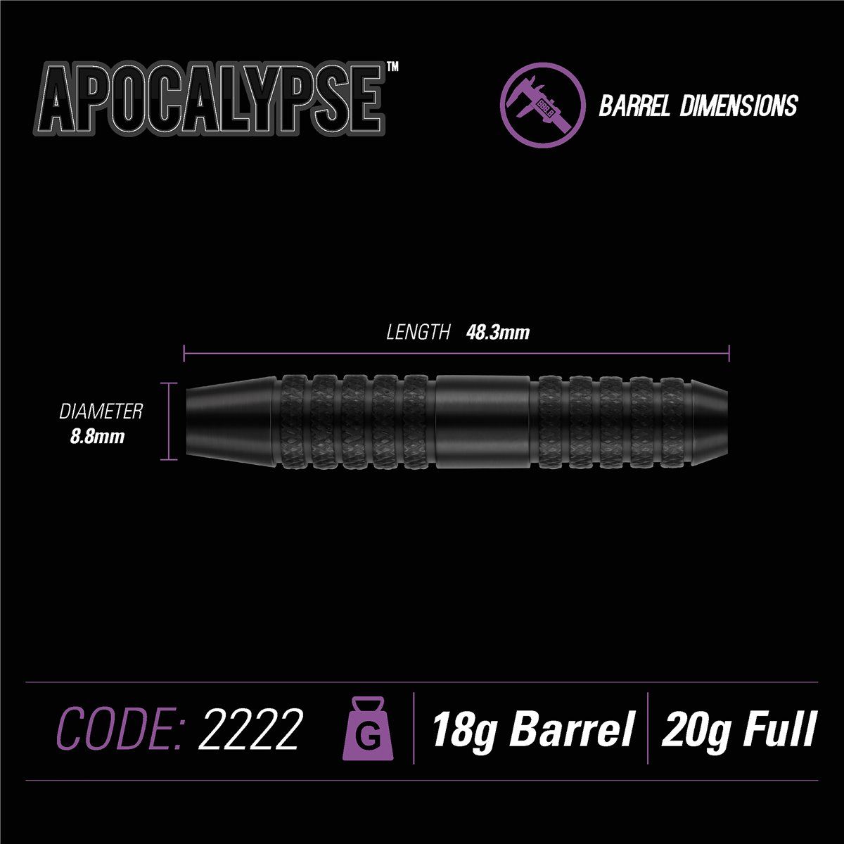softdart Winmau "APOCALYPSE" 20 gram Model 2222 Softdarts