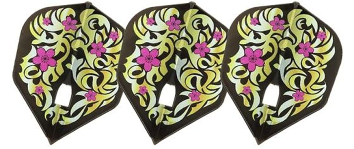 L-Style Signature Flights Pro DYNASTY L-Flight PRO AKIHIKO OWAKU Black x Gold Shape L3 Flights