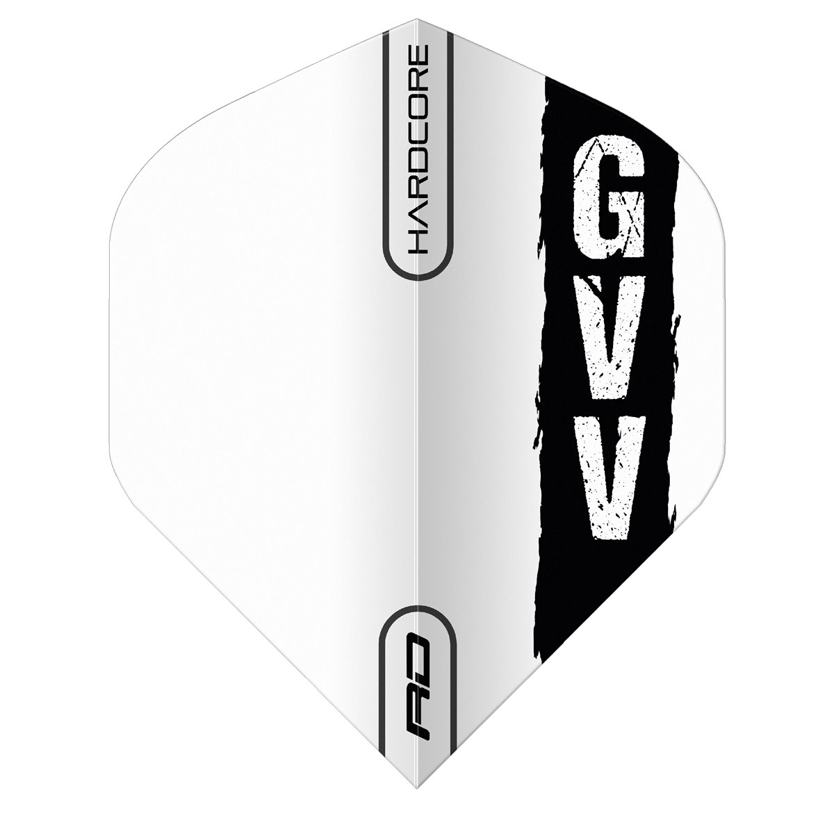 Reddragon Dartflight Players Extra Thick Gian van Veen Black & White Hardcore Standard Flights