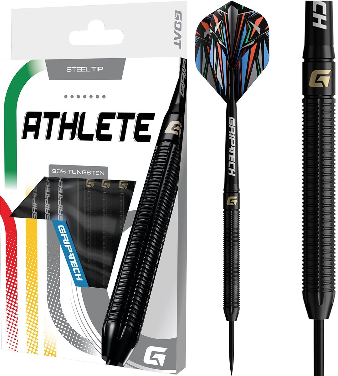 GOAT Athlete Black 90% Steeldarts 23/24/25 Gram Steeldarts