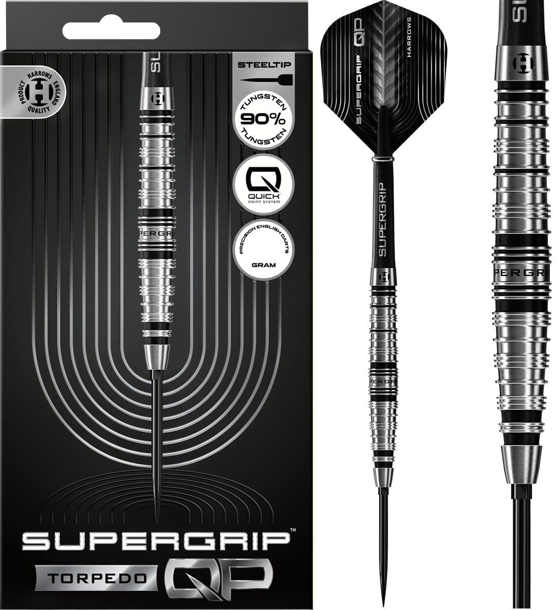 Harrows Supergrip QP Torpedo 90% Steeldarts 22/23/24 Gram Steeldarts