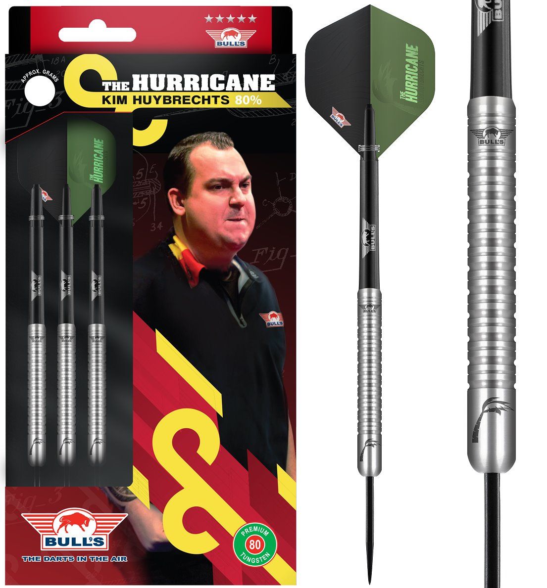 Bull's Kim Huybrechts 80% Plain 22/23/24 Gramm Steeldarts Steeldarts