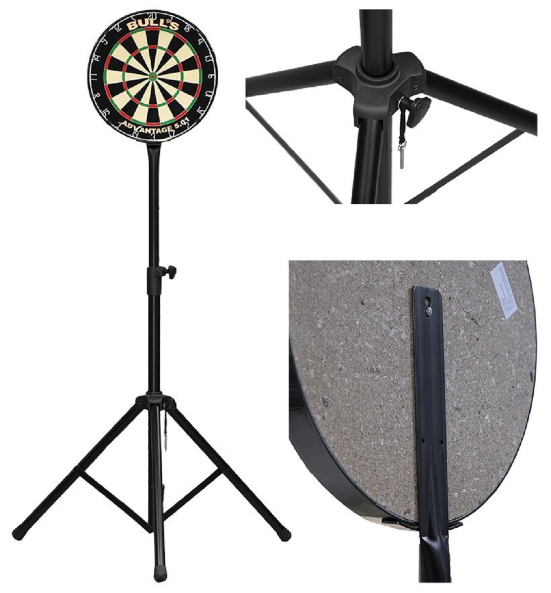 Bull's Mobile Dartstand Tripod Dartboard Ständer Dartscheibe Ständer