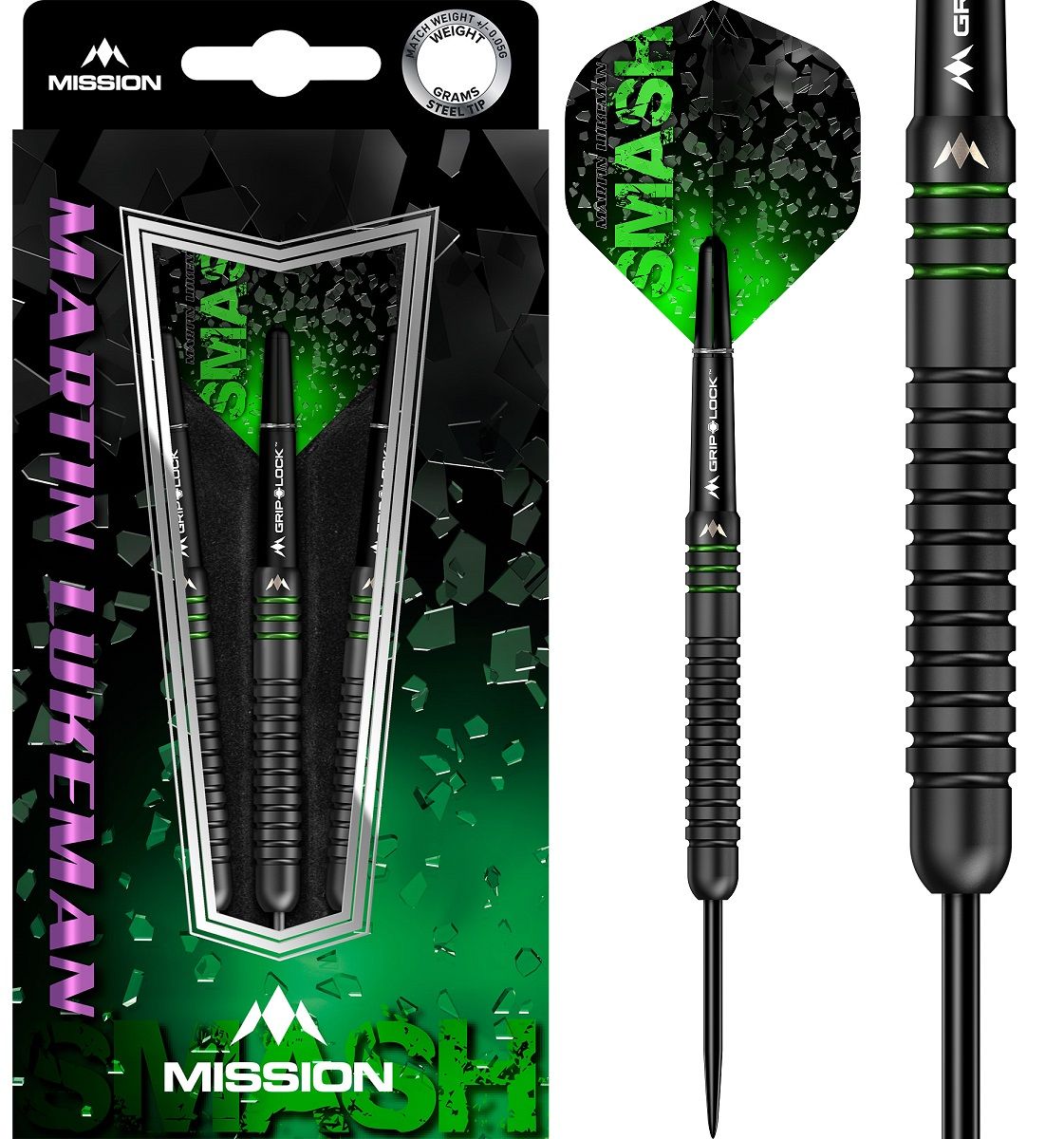 Mission Martin Lukeman Smash Black Titanium Steeldarts 25 Gramm ...