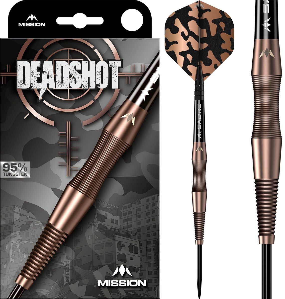 Mission Dead Shot 95% Steeldarts 21/23/25 Gramm Steeldarts